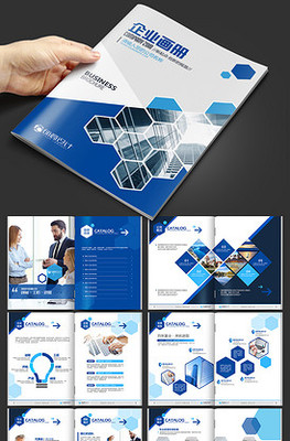 藍(lán)色企業(yè)畫冊封面設(shè)計(jì)